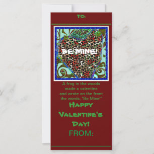 Grenouille Fabriquée Cette Carte Valentine