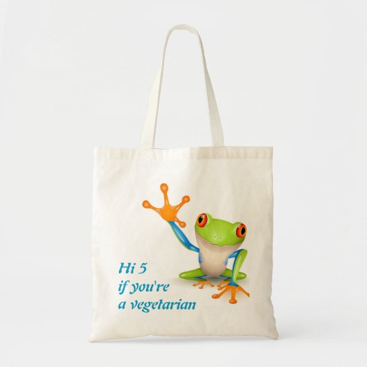 Grenouille Hi5 pour le sac végétarien (Devant)