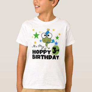 Grenouille-Hoppy 3e Anniversaire Tshirts et cadeau