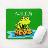 GRENOUILLE INDIQUANT LE TAPIS DE SOURIS DE SOURIRE (Avec souris)