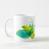 Grenouille jaune vert tasse personnalisée (Gauche)