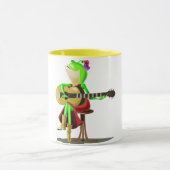 Grenouille Jouer Guitare Café Mug (Centre)