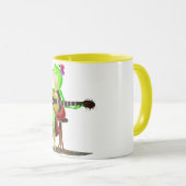 Grenouille Jouer Guitare Café Mug (Devant droit)