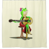 Grenouille Jouer Guitare Douche Rideau (Devant)