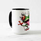 Grenouille joueuse Octobre 14 Mug (Devant gauche)