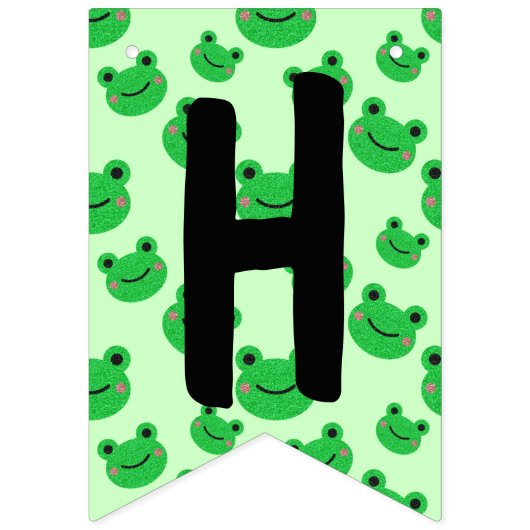 Grenouille Joyeux drapeaux de Bunting Anniversaire (Deuxième drapeau)