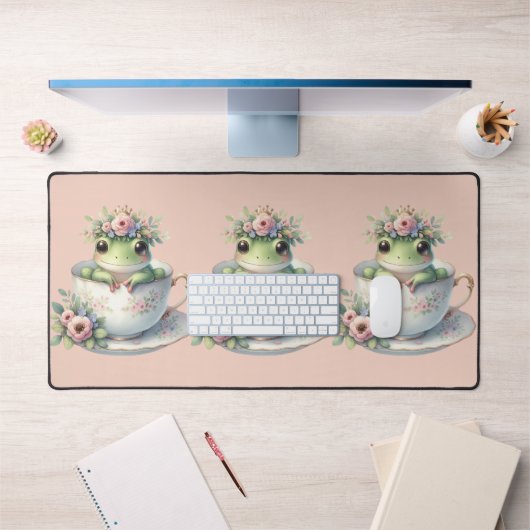 Grenouille lunaire en Teacup Floral (Bureau 1)
