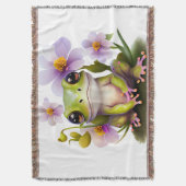 Grenouille mignonne dans une couverture de fleurs (devant Vertical)