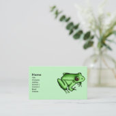 Grenouille, modèle de carte de visite (Debout devant)