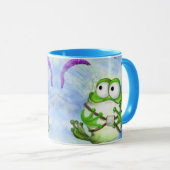 Grenouille Paraglider Drôle Mug (Devant droit)
