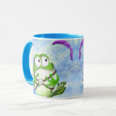 Grenouille Paraglider Drôle Mug (Devant gauche)