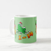 Grenouille Père Noël Joyeux café de Noël Mug (Devant gauche)