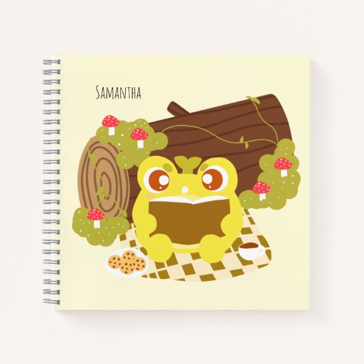 Grenouille Pique-Nique Lire Un Livre (Devant)