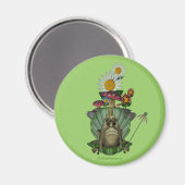 Grenouille Princesse sur Trône mignon Aimant (Recto/Verso)