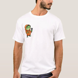 Grenouille rappeuse cool en sweat à capuche orange