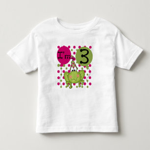 Grenouille rose 3ème anniversaire Tshirts et cadea