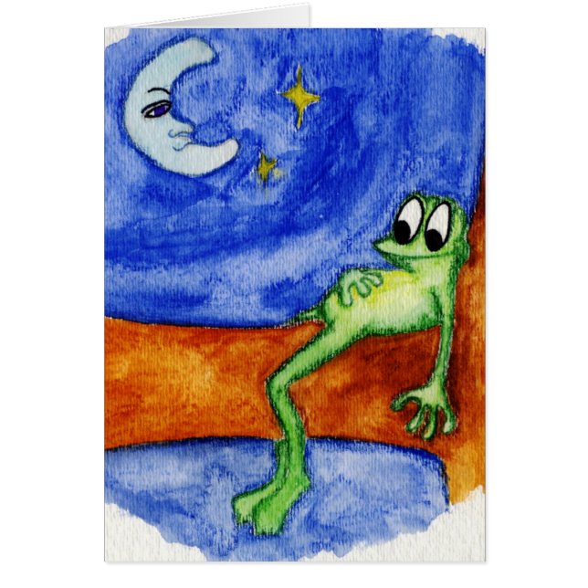 grenouille s'étendant dans l'arbre (Devant)