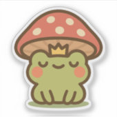 Grenouille Sous Sticker De Champignons (Devant)