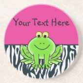 Grenouille sur le Dessous de verre Zebra Stripes (Devant)