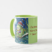 Grenouille sur le log NOËL MUG (Devant gauche)