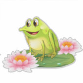 Grenouille sur Sticker Lili Pad (Devant)