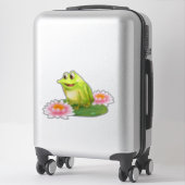 Grenouille sur Sticker Lili Pad (Sur valise)