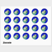 Grenouille sur Stickers Lily Pad (Feuille)