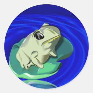 Grenouille sur Stickers Lily Pad