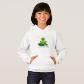 Grenouille sur un enfant en blanc de nénuphar (Devant entier)