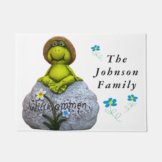 Grenouille sur un tapis rond (Devant)