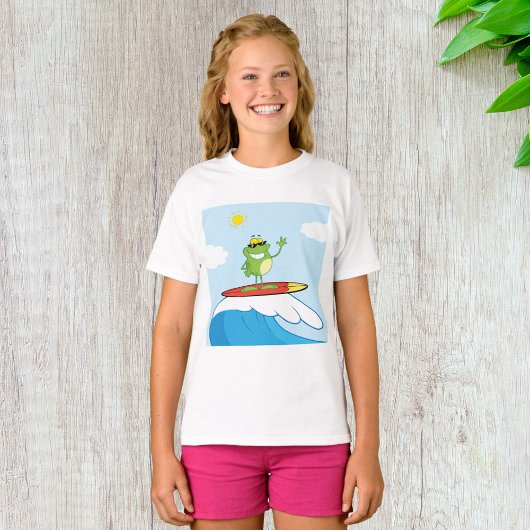 Grenouille Surfant Une Vague T-Shirt