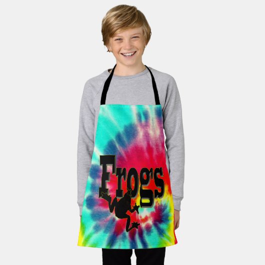 Grenouille teintée cravate, tablier complet pour e (Porté)