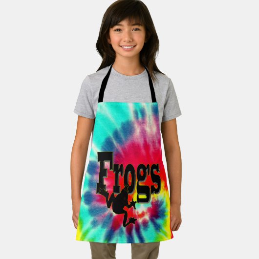 Grenouille teintée cravate, tablier complet pour e (Insitu)