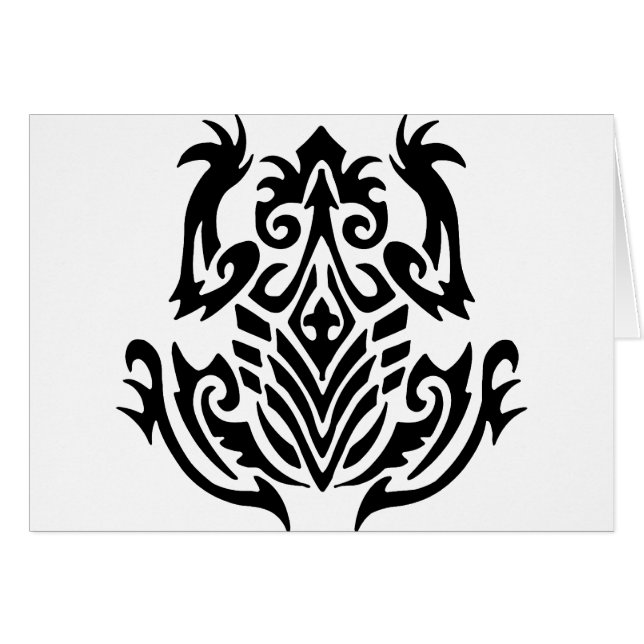 Grenouille tribale de tatouage (Devant horizontal)