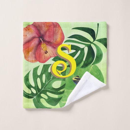 Grenouille tropicale feuille (Gant de toilette)