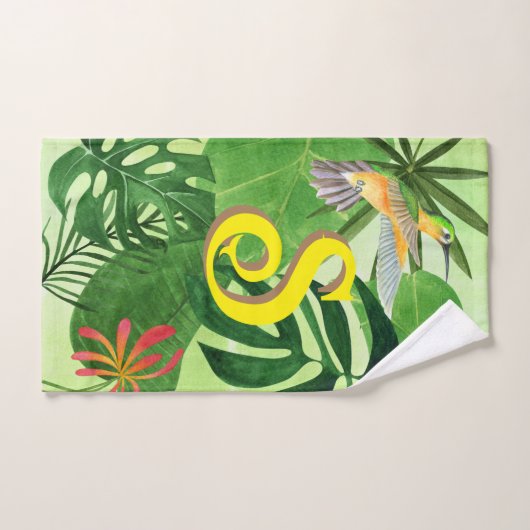 Grenouille tropicale feuille (Serviette à main)