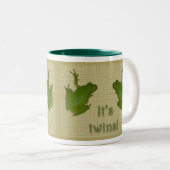 Grenouille verte C'est des jumeaux ! Mug (Devant droit)