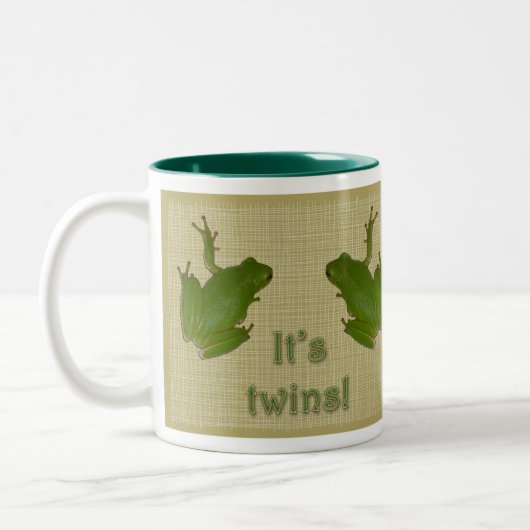 Grenouille verte C'est des jumeaux ! Mug (Gauche)
