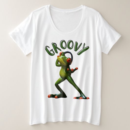 Grenouille verte groovy (Design devant)