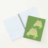 Grenouille verte mignonne - transparente. Cahier (Intérieur)