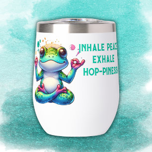 Grenouille verte moderne Inhale Exhale