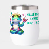 Grenouille verte moderne Inhale Exhale | (Avant)