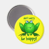 Grenouille Verte Ne Vous Inquiétez Pas Être Magnet (Recto/Verso)