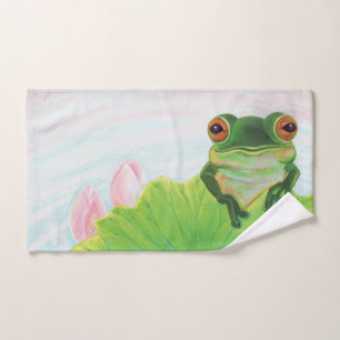 Grenouille verte Se détendre dans l'étang