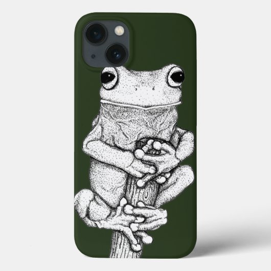 Grenouille verte sur un Coque - Art par Skye Ryan- (Verso)