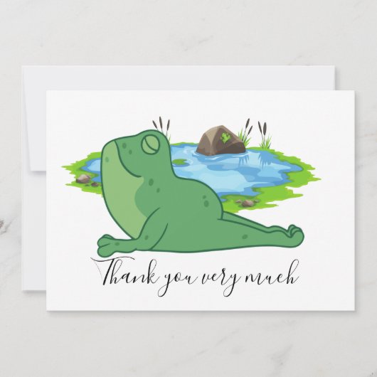 Grenouille Yoga Carte de remerciements avec arrièr (Devant)