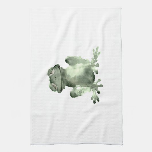 Grenouilles blanches heureuses de serviette de (Vertical)