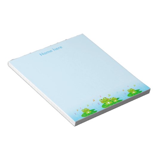 Grenouilles Chanceuses Simples Bloc-Notes (Incliné)