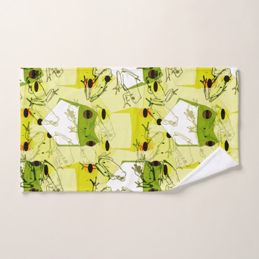 Grenouilles colorées (Serviette à main)