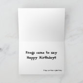 Grenouilles, Croak Croak Carte d'anniversaire (Intérieur)